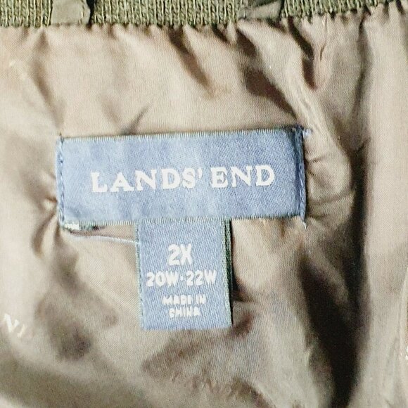 Lands' End Women’s Full Zip Down Puffer Jacket Winter Barn Chore Coat 2X 20W-22W - Picture 8 of 12